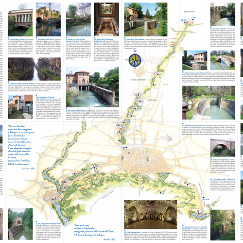 Mappa di bologna città d'acque