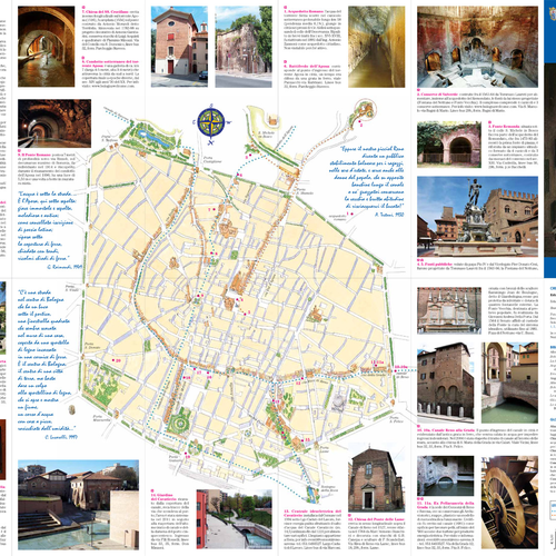 Mappa di bologna città d'acque